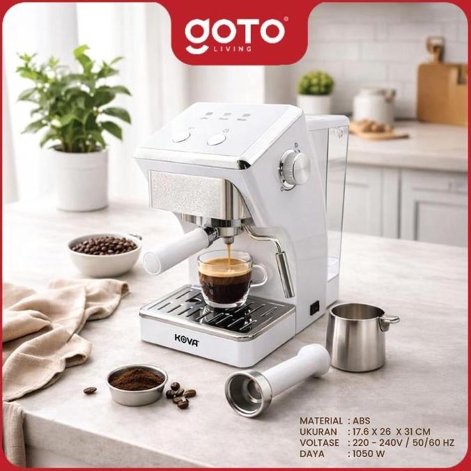 (Special Offer) [COD] Kova Prezzo Coffee Grinder Mesin Pembuat Kopi Espresso 1.5L