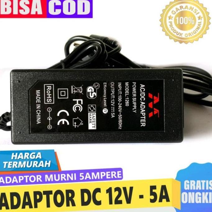 Seif- Adaptor Ac 12V 5A Cctv Dvr Sprayer Air Pompa Angin Dc 12 Volt 5 Ampere