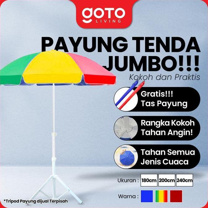 Goto [COD] Sunflow Payung Tenda Jualan Pantai Cafe Outdoor Besar Jumbo