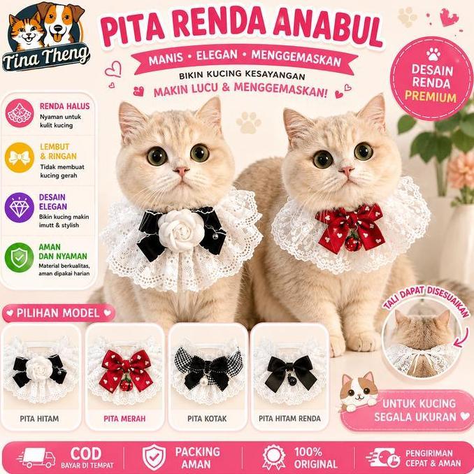 Pet Acessories Kain Nyaman Untuk Anabul Bandana Anjing Kucing Kalung Kucing Anjing Syal Anjing Kucin