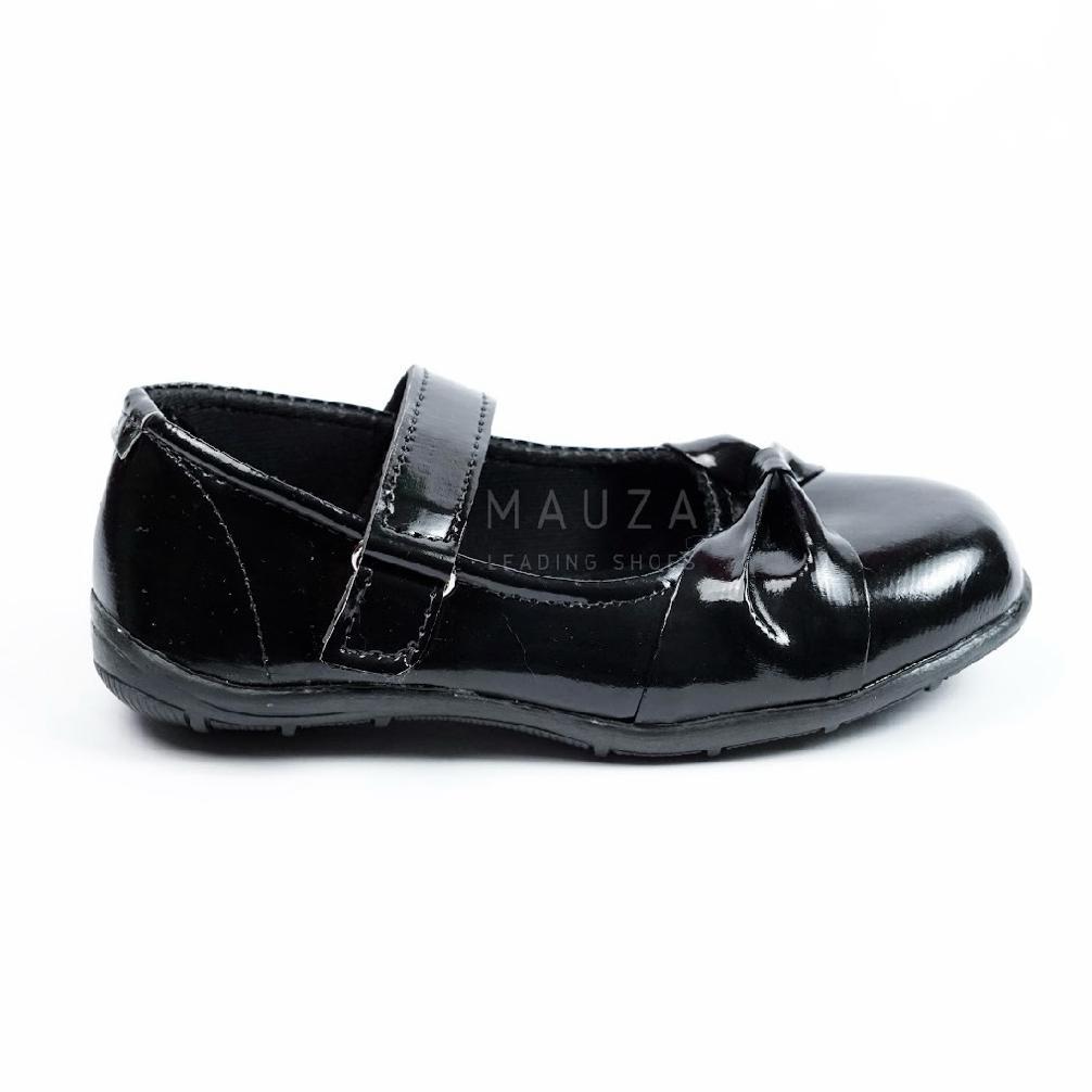 Diskon Sepatu Anak Perempuan Hitam Glossy Tk-Sd Sepatu Pantofel