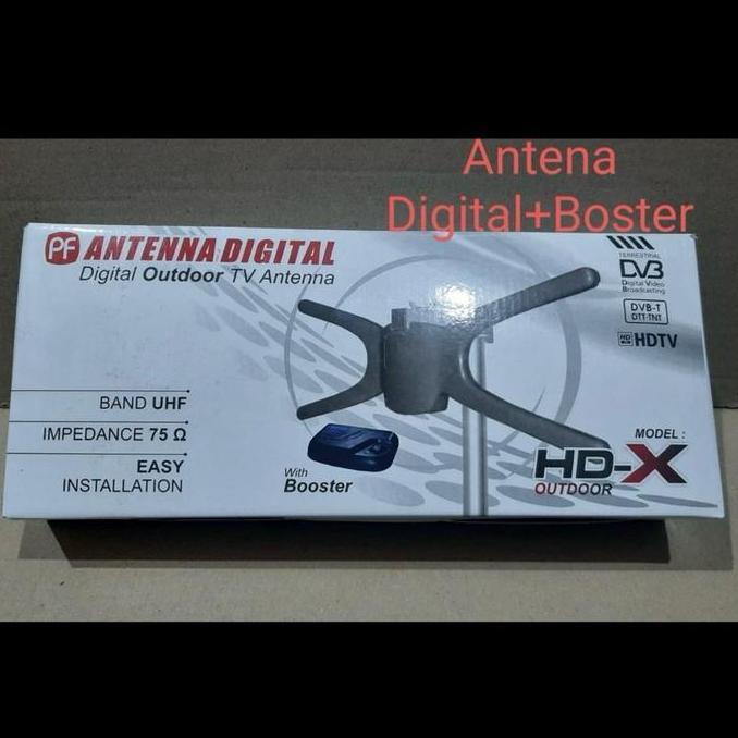 hanya disini] PF Antenna Digital Outdoor + Booster model HD-X Outdoor | anten+boster