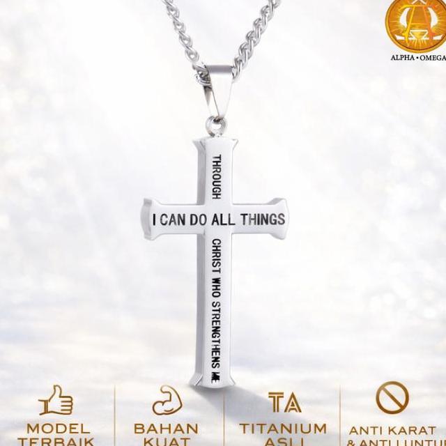 Kalung Salib Injil Filipi 413 Kalung Salib Kristen Katolik Jewellery