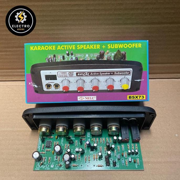 populer] Kit BSX73 karaoke active subwoofer + karaoke 2 mic | Nelc active spiker BSX73