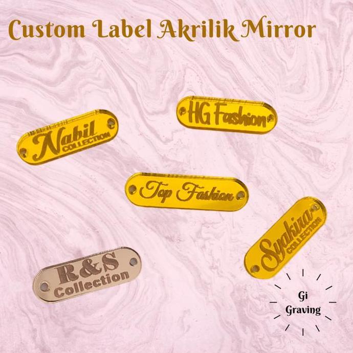 Label Hijab Akrilik Label Kerudung Akrilik Hand Tag Akrilik