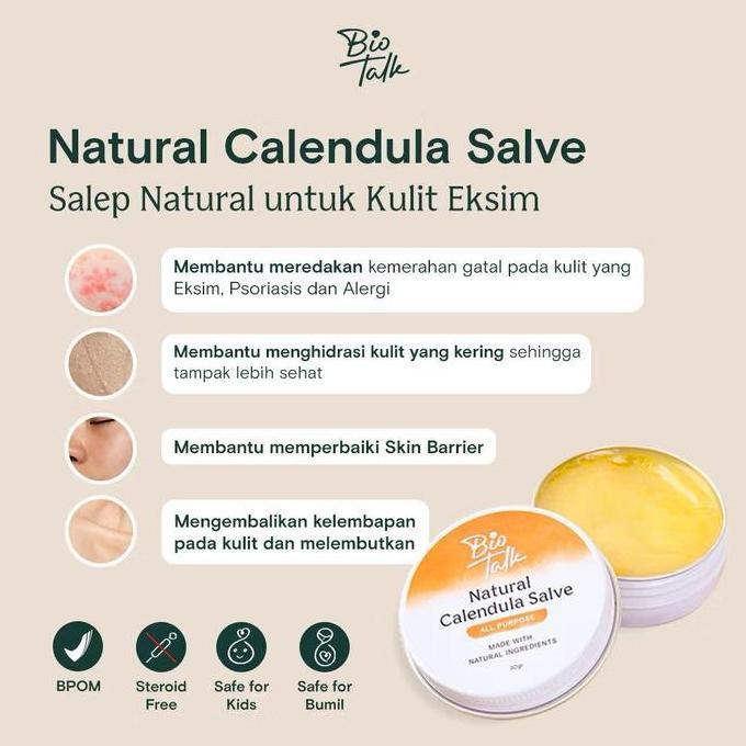 Skin- Biotalk Bpom Calendula Healing Salve Eczema And Dry Skin Krim Luka