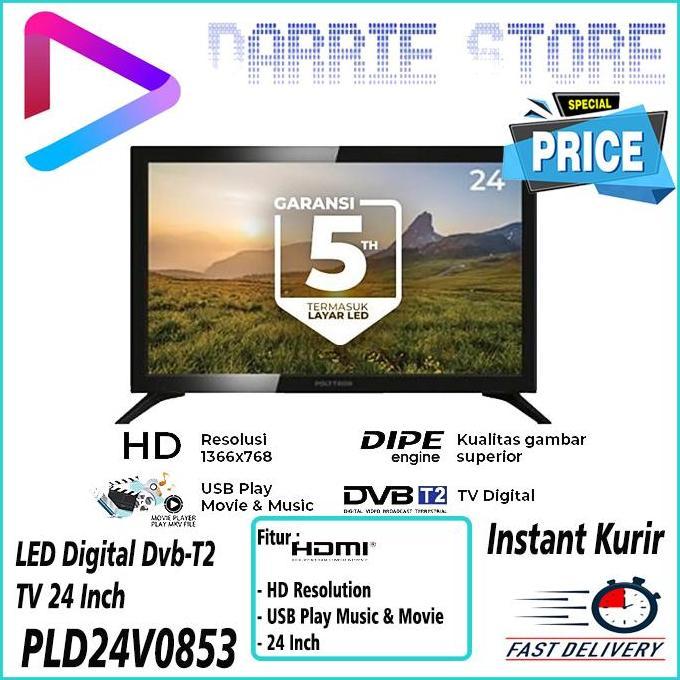 POLYTRON TV 24 INCH PLD24V0853 Led digital dvb-t2 TV 24 Inch PLD 24V0853