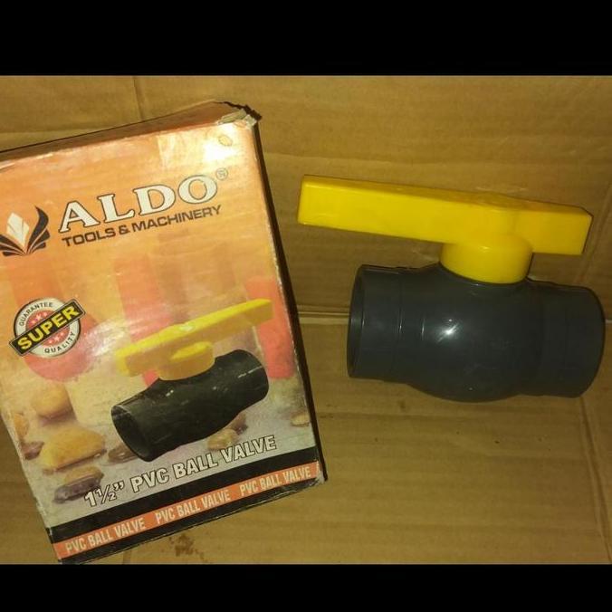 ------] Ball Valve PVC Polos 1 1/2 inch ALDO Ball Valve PVC 1.5 INCH