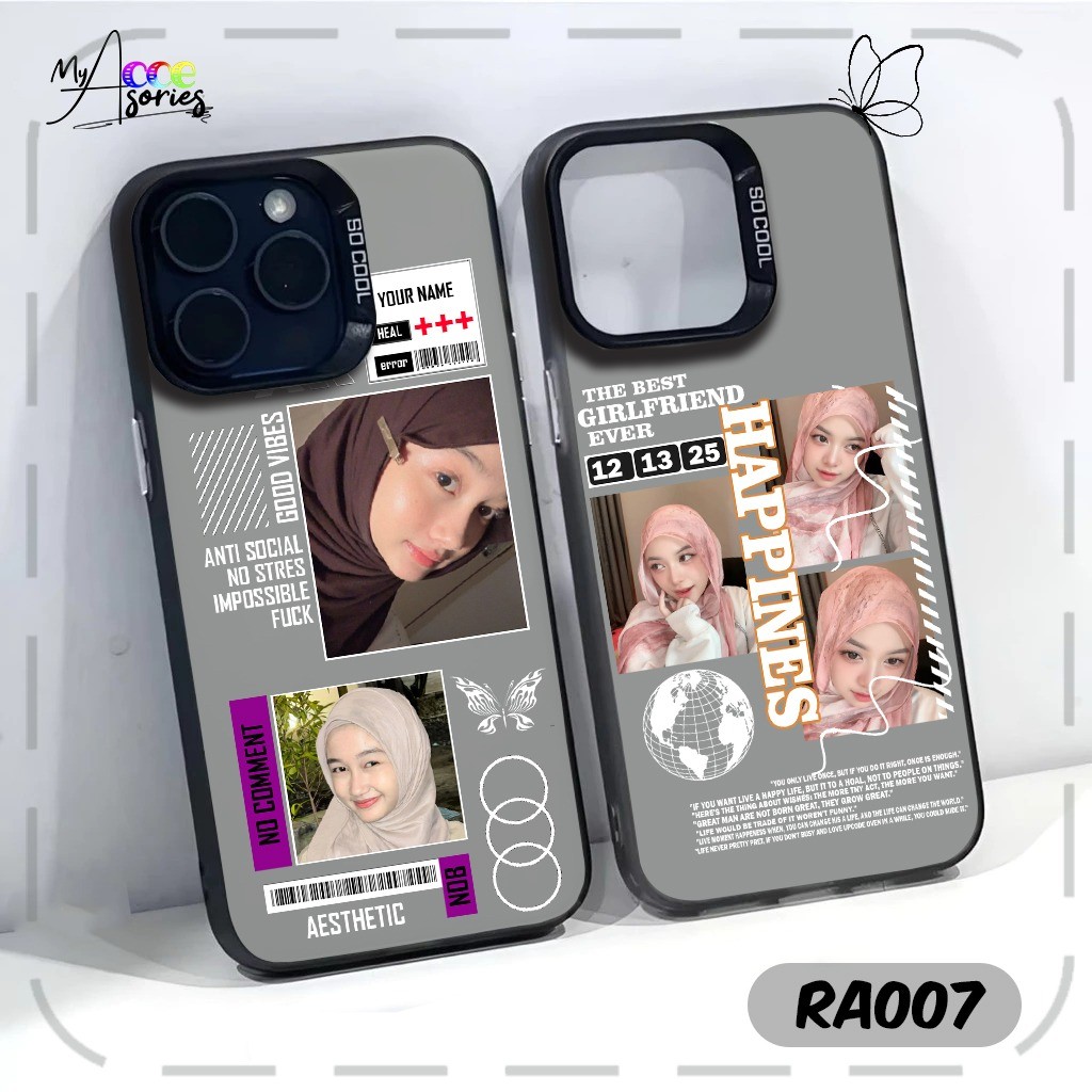 Premium Matte Hard Case Custom Request Foto Sendiri Nama Motif Aesthetic Couple Pasangan Casing Hp