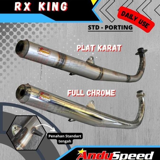 BEBAS ONGKIR - Knalpot RX KING STANDAR RACING merk andy speed