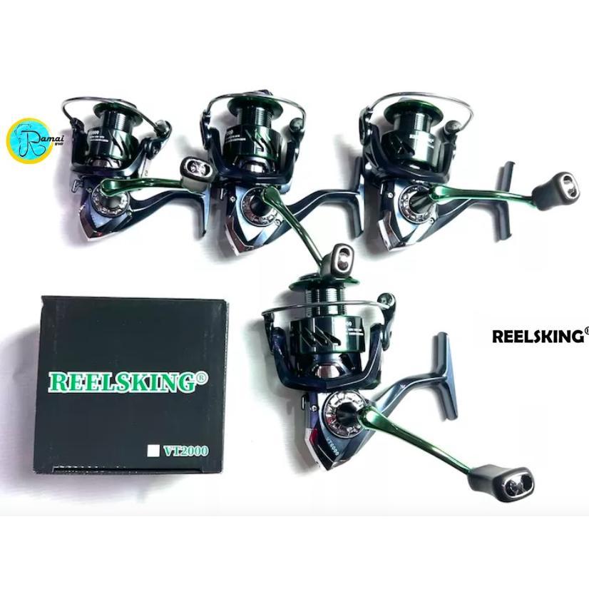 POWER HANDLE GULUNGAN PANCING REELSKING VT 2000 -7000 WARNA HITAM HIJAU SPINNING REEL SPOOL METAL