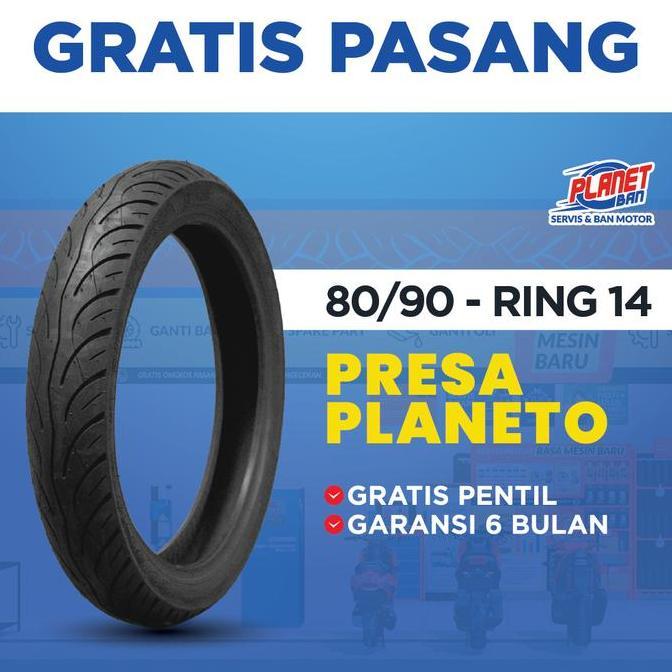 Ban Motor Ring 14 - 80/90 Presa Planeto Tubeless (Ban Motor DEPAN Beat, Scoopy (Old), Genio, Vario 1