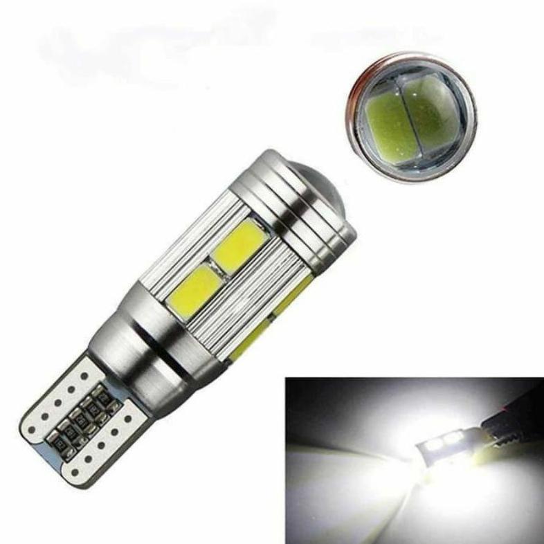 pengiriman cepat lampu Led T10 projie 10 mata  lensa senja kota sein 12v mobil motor