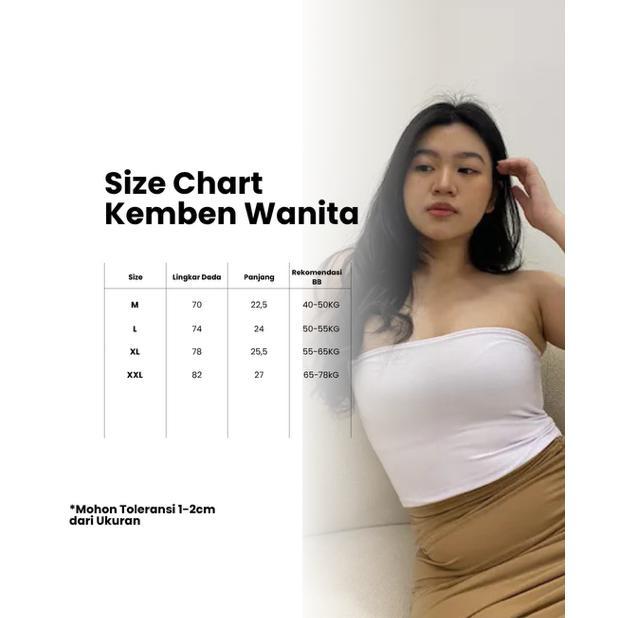 DISKON BOSKU OLSHOP - Tengtop Kemben Crop Tanpa Tali Bahan Spandek Halus Bisa Melar