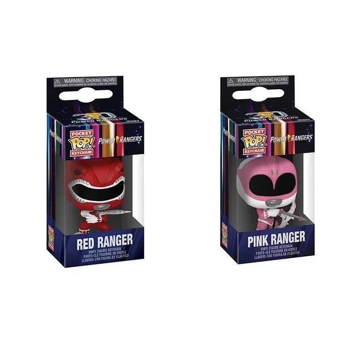 HOT SALE SELL FUNKO POP POWER RANGERS POCKET POP KEYCHAIN NEW ARRIVAL PINK RANGERS RED BLUE YELLOW R