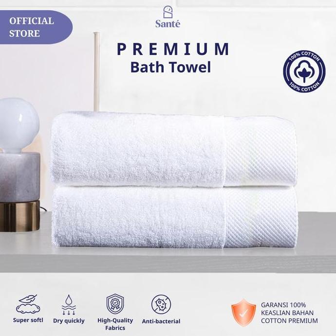 Sant - Bath Towel 100% Cotton Premium | Handuk Mandi Hotel | Handuk Mandi Tebal | Handuk Mandi Desa 