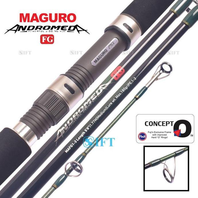 Joran Maguro ANDROMEDA FG | Fuji Guides & Seat | Laut Jigging Dasaran | PE 1 2 3 4 5 6