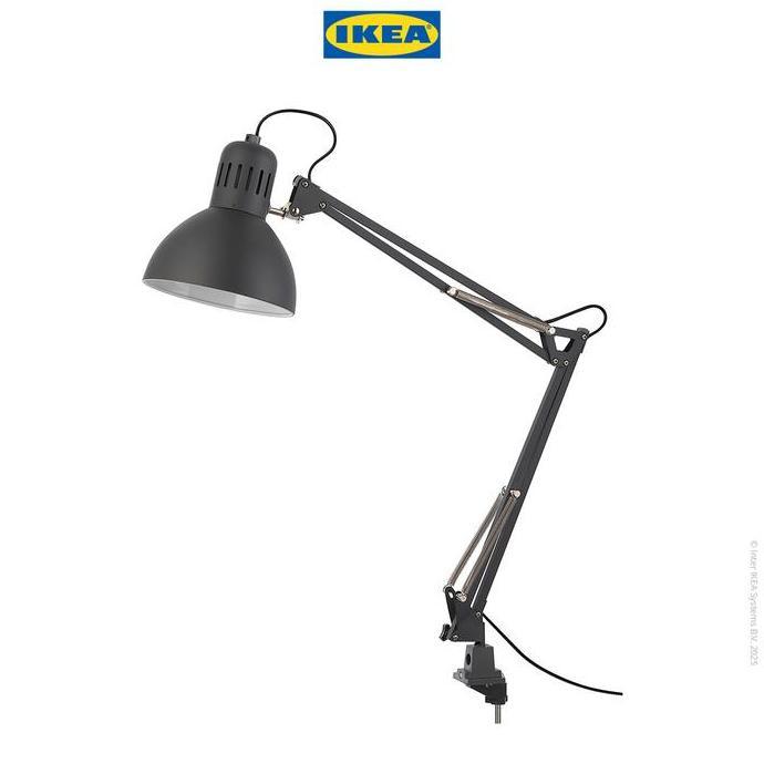 IKEA TERTIAL Lampu Meja Kerja Abu-abu Tua Minimalis Baja