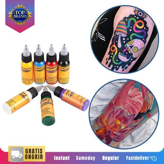 16 Warna Tinta Tatto 30Ml Tinta Tato Pigment Tinta Tattoo Ink Pewarna Original