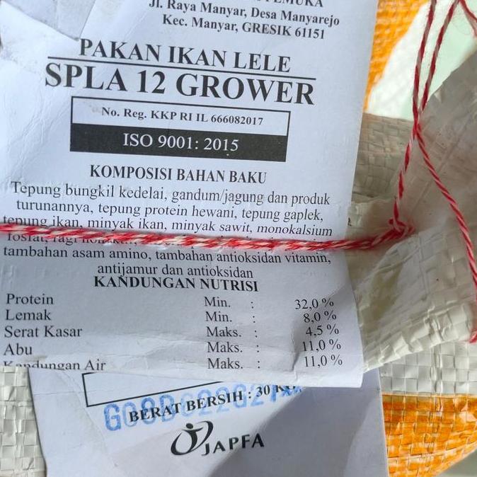 SPLA Makanan Pakan Pelet Ikan Koi Koki Lele Nila Gurame Gabus SPLA 12