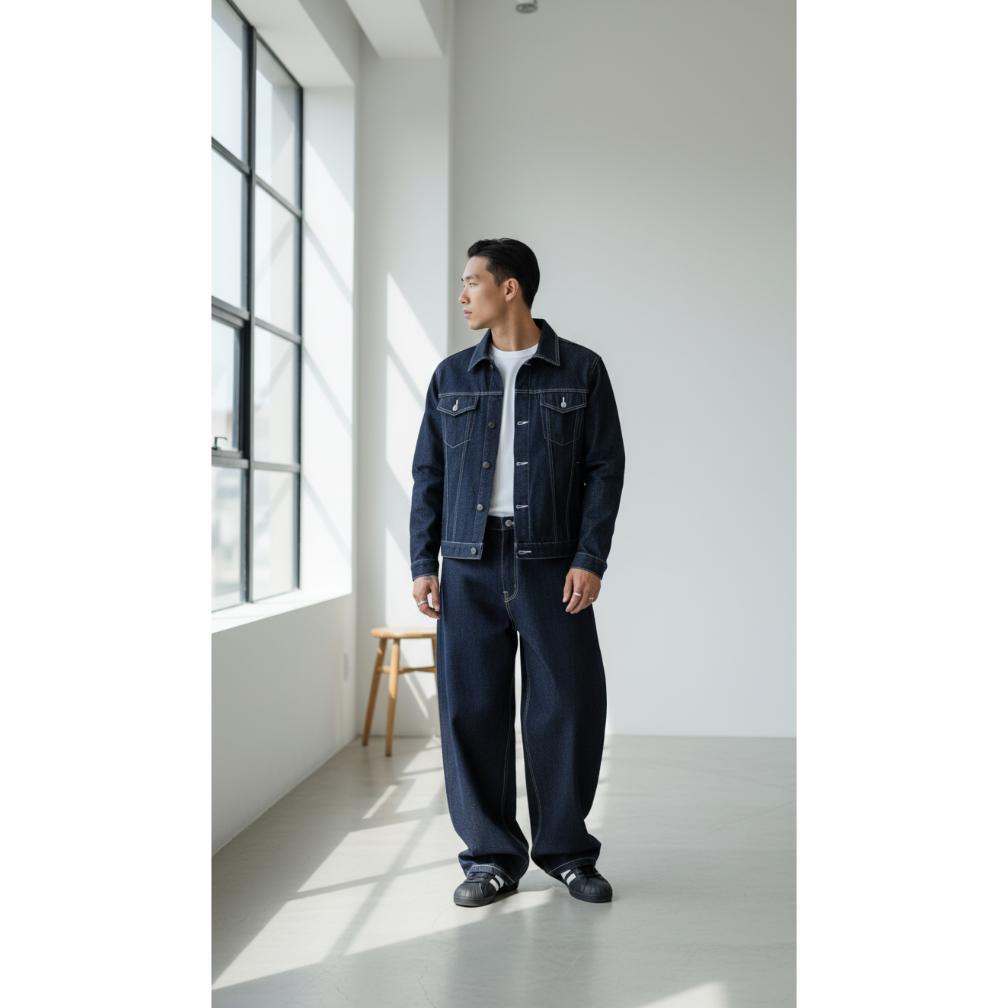 GARANSI Jaket Denim 14oz - Jaket Jeans Pria - Jaket Denim Trucker - Raw Denim