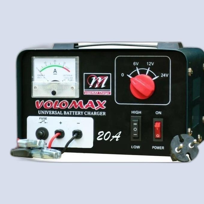 Charger Accu/Aki Volomax 20A bisa cas sampai 200AH