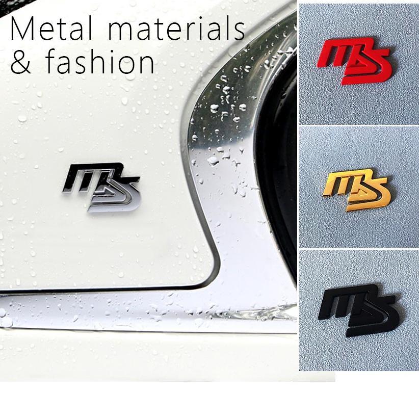 3D Metal Stiker Mobil MS MazdaSpeed Logo Emblem Sticker Decal Untuk Mazda 23 5 6 Axela Atenza CX-5 C