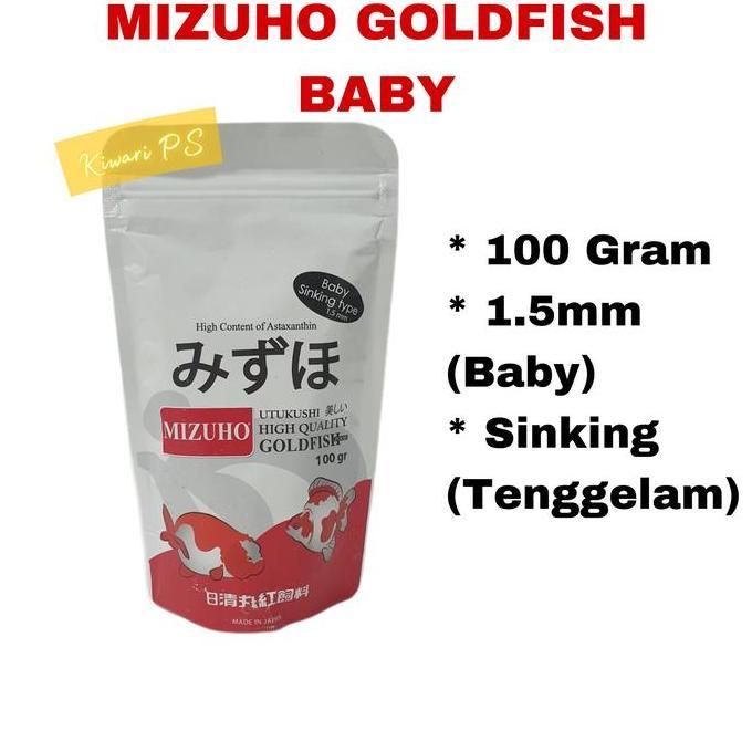 MIZUHO GOLDFISH BABY Sinking / Floating Makanan Ikan Koki Pelet Import