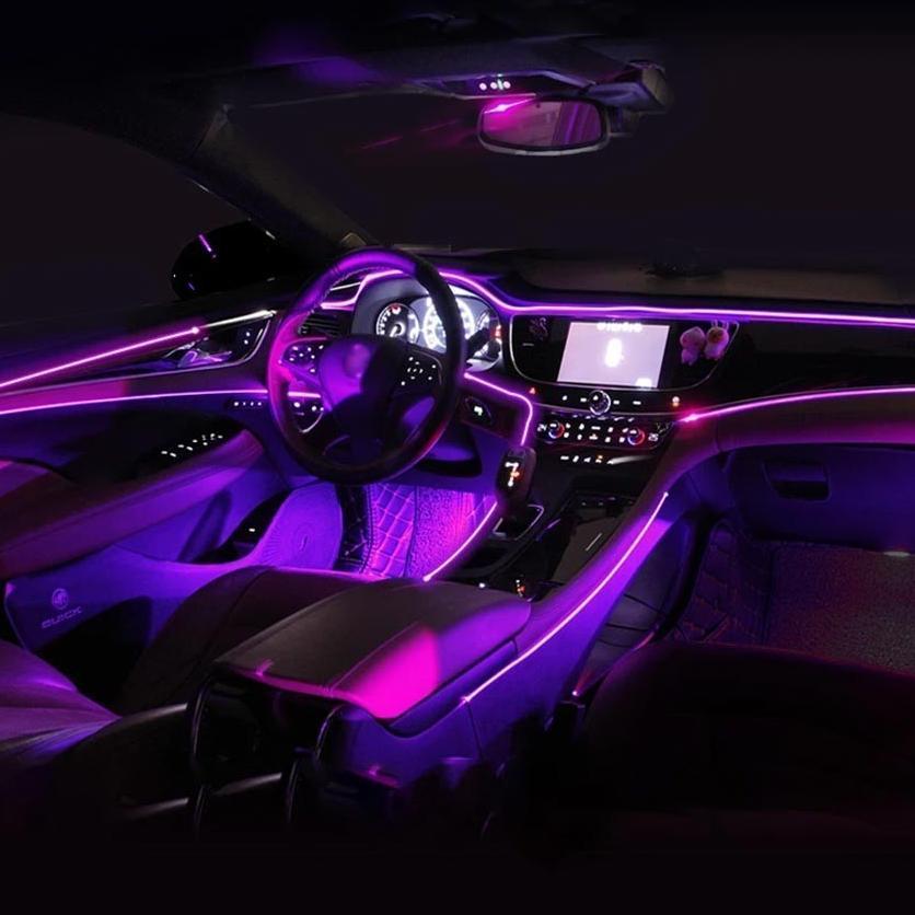 5Meter Lampu EL Wire Flexible Neon LED Untuk Dekorasi Interior Mobil Strip LED Set Inverter / LED WI