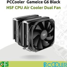 TERMURAH - CPU Cooler PCCooler GAMEICE G6 Black HSF CPU Air Tower Dual Fan