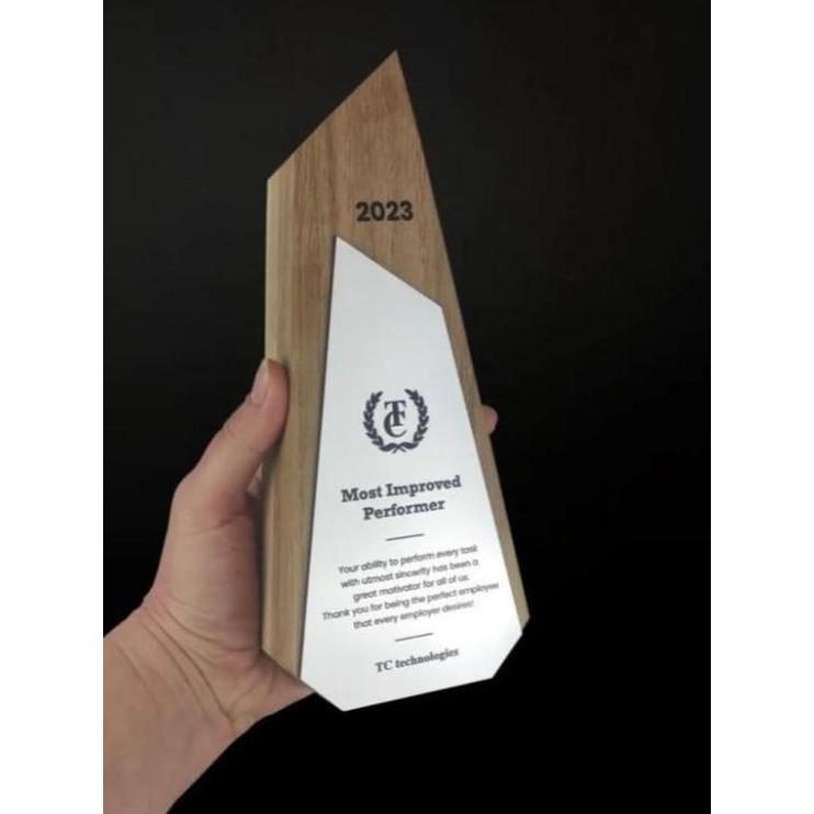 Trophy Kayu Custom | Piala Kayu Custom | Plakat Kayu Custom