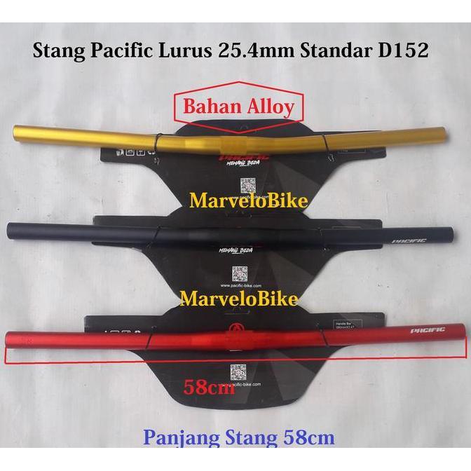 Ready HandleBar Flat Bar Pacific Stang Sepeda Lipat MTB Pacific 25.4mm Lurus