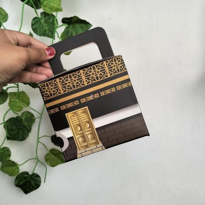 Newbitc- Langsungbungkus- Kardus Kosong 1 Pack Isi 50 Pcs Oleh Oleh Haji Umroh Bentuk Ka'Bah Kardus 
