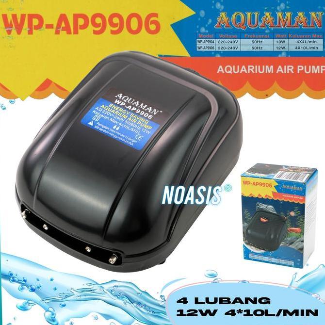 POMPA UDARA AQUARIUM AERATOR 4 LUBANG RECENT RC 9906 AIR PUMP