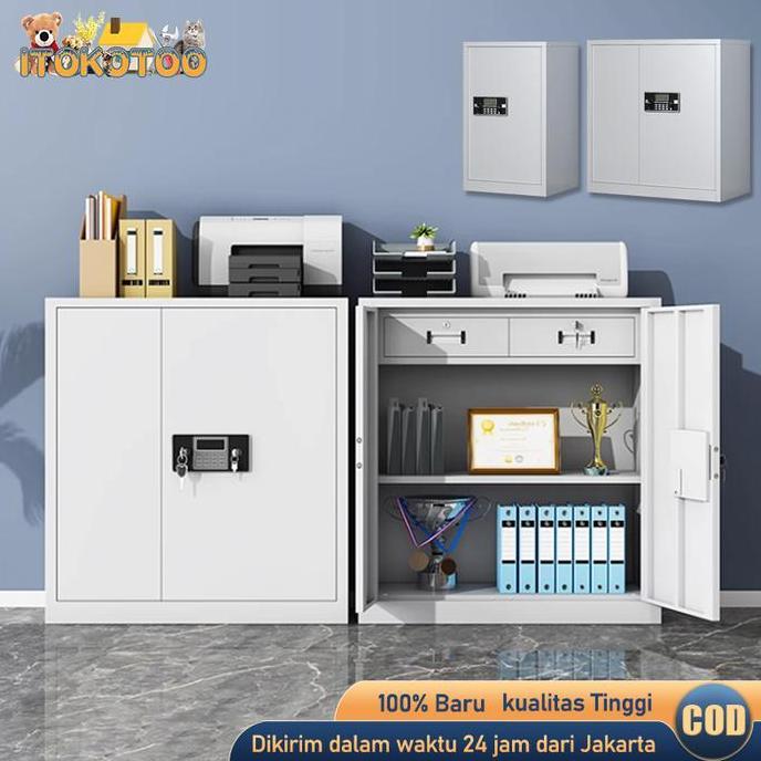 AQZEVUN Lemari Kantor Arsip Brankas Besi Digital Loker Kata Sandi Elektronik Digital Safe Box