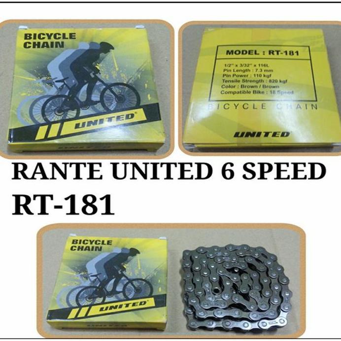 rantai sepeda 6speed 7speed 6 7 speed united RT-181