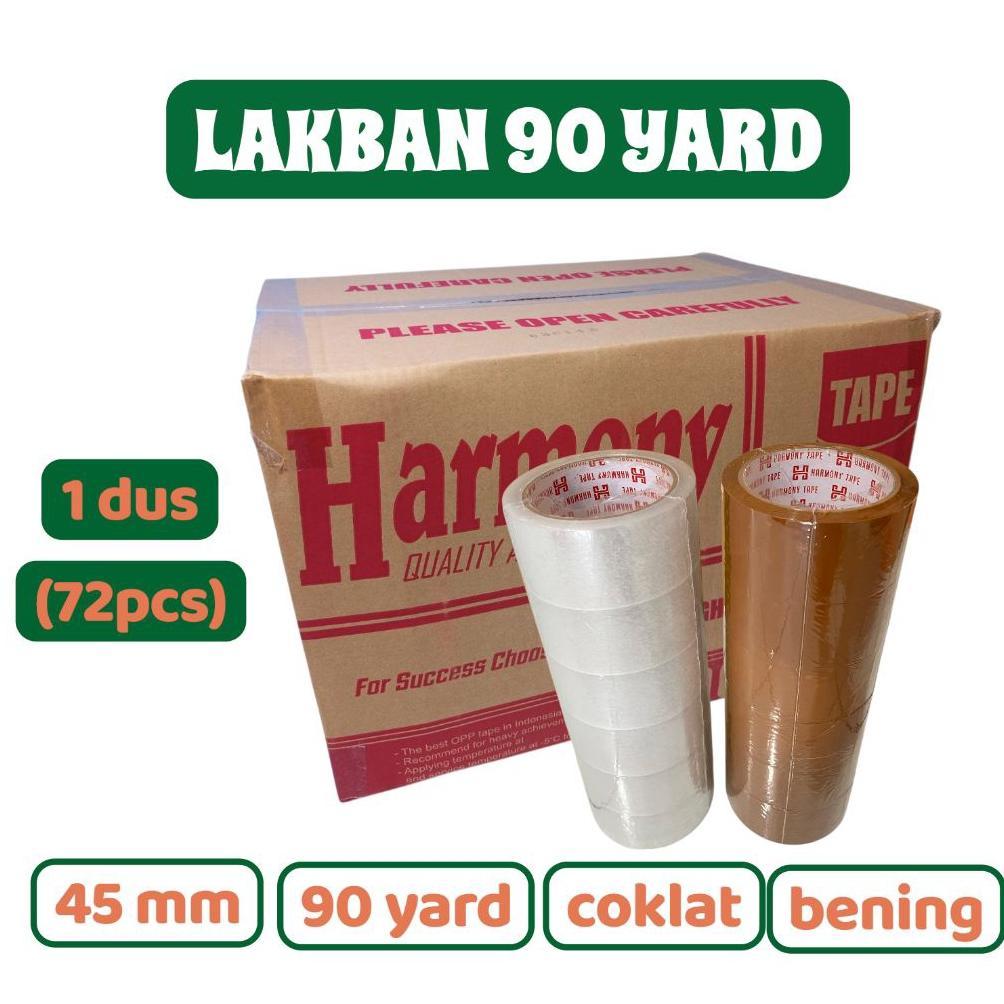 (1 Dus) Lakban 90 Yard 1Dus/ Lakban Bening/ Lakban Coklat