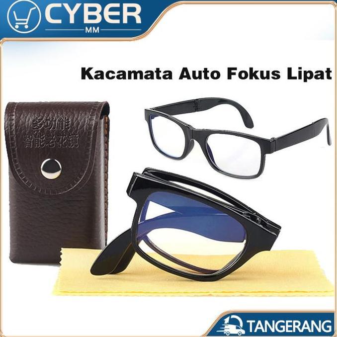 SYLVETI 3In1--Kacamata Baca Plus Auto Focus Adjust Lipat Anti Radiasi Anti UV