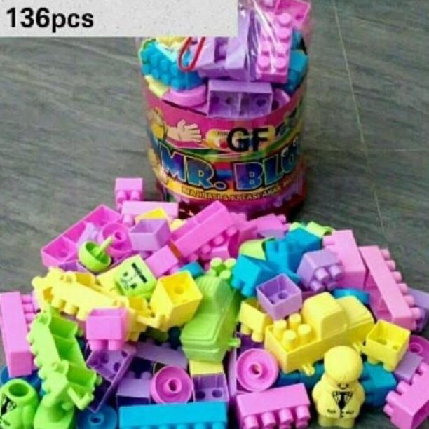 Cnc Lego Block 136 Pcs / Lego Balok Susun Plastik / Mainan Lego Balok