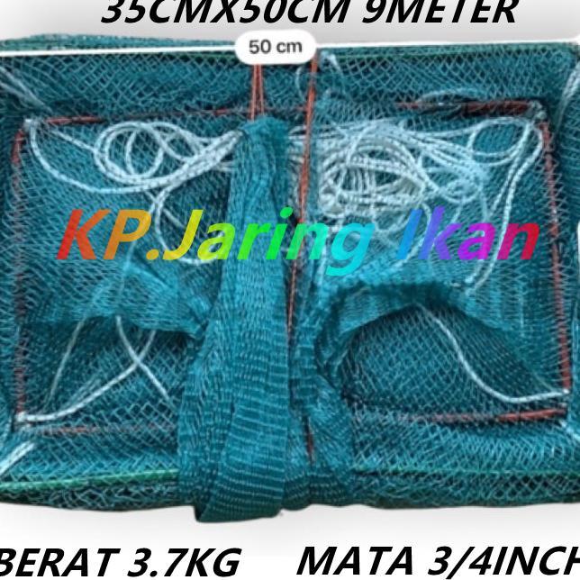 Bubu Naga 35Cmx50Cm 3/4' 9Meter Anti Karat Kepiting / Bubu Jebakan Ikan / Bubu Naga 9 Meter