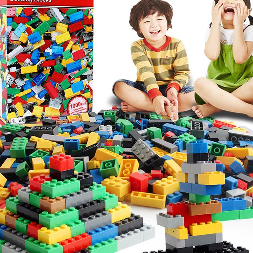 Diy 1000Pcs Bahan Abs Kuat Tahan Lama Mainan Brick Balok Susun Anak Lego Puzzle Small Particle Build
