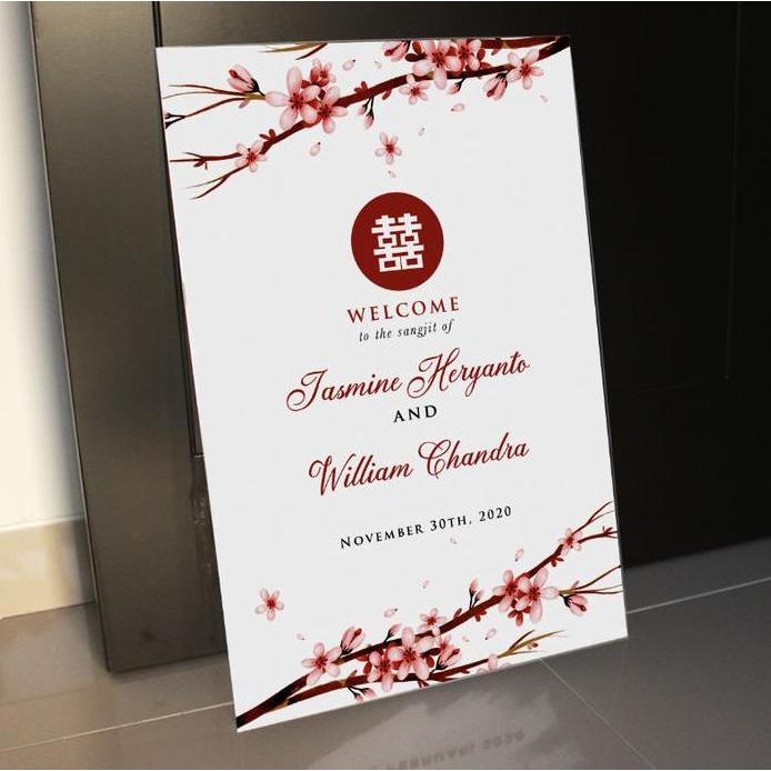 Welcome Signage Sangjit Acrylic / Shuang Xi Signage