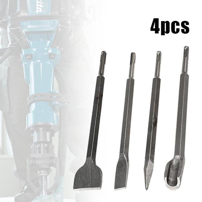 COLOCAS 4pcs Mata Bor Pahat Beton SDS / Mata Bor Beton Bobok / Pahat Flat Chisel Bobok Beton Tembok