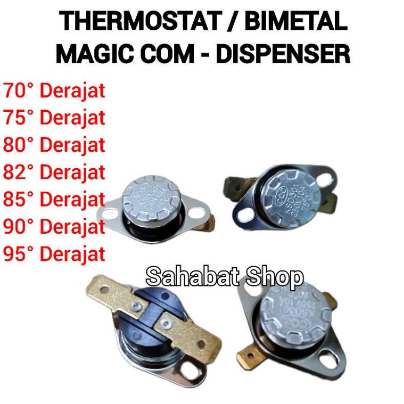PROMO THERMOSTAT BIMETAL UNTUK MAGIC COM / DISPENSER MULTI SEMUA MERK LENGKAP 70 75 80 85 90 95 DERA