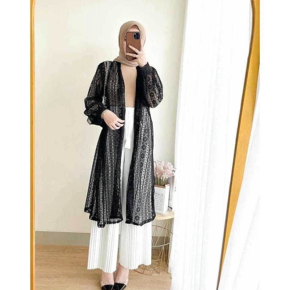 Long Cardigan Outer Burkat Wanita Dewasa Panjang Terbaru
