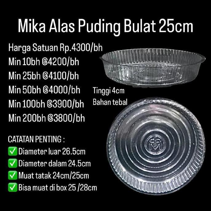 Cottura- Mika Alas Puding Bulat 25Cm Dijual Per 5 Buah