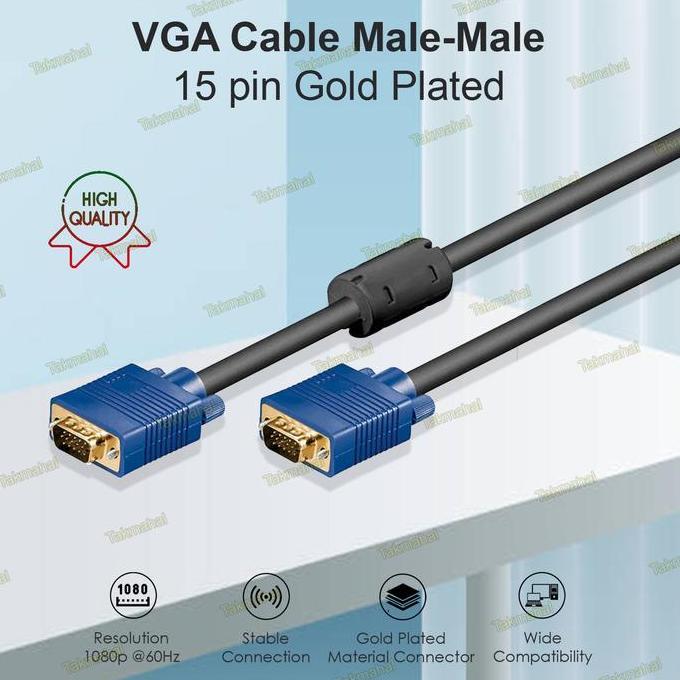 azparadays - kabel vga 1.5 meter untuk komputer monitor proyektor infocus layar lcd led
