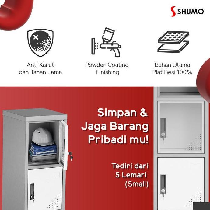 Lemari Loker Besi 5 Pintu|Locker Kantor Dokumen File