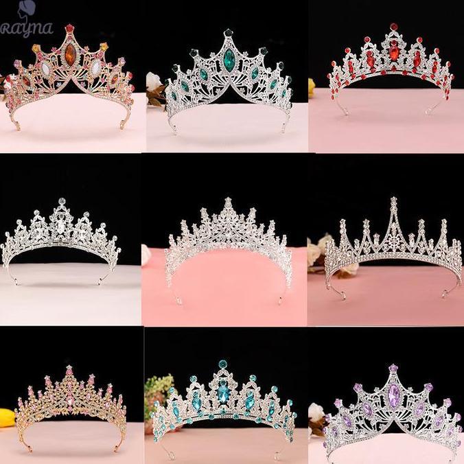 drussaam_tentop - rayna mahkota pengantin ikat kepala kristal gaya korea aksesori rambut gaun putri