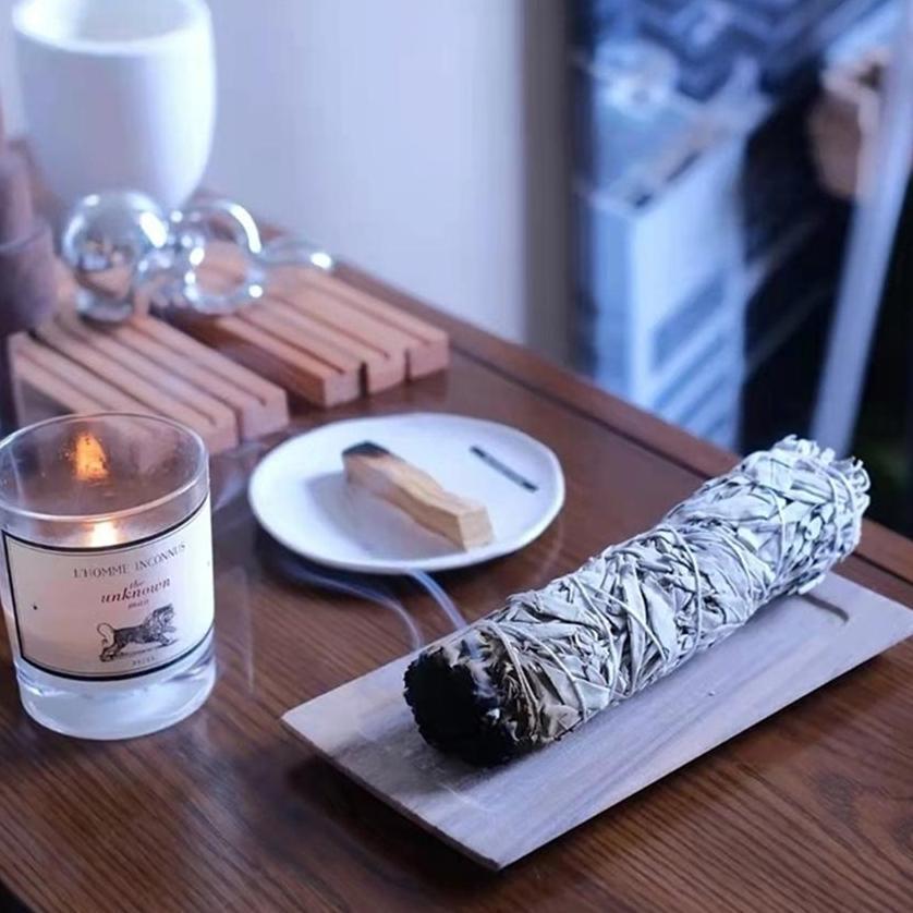 White Sage Smudge Stick Organic California & Palo Santo Holy Wood Stick